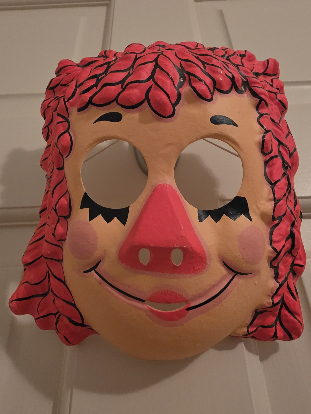Kids Red Rag Doll Costume Mask - Unbranded - Picture 5 of 11